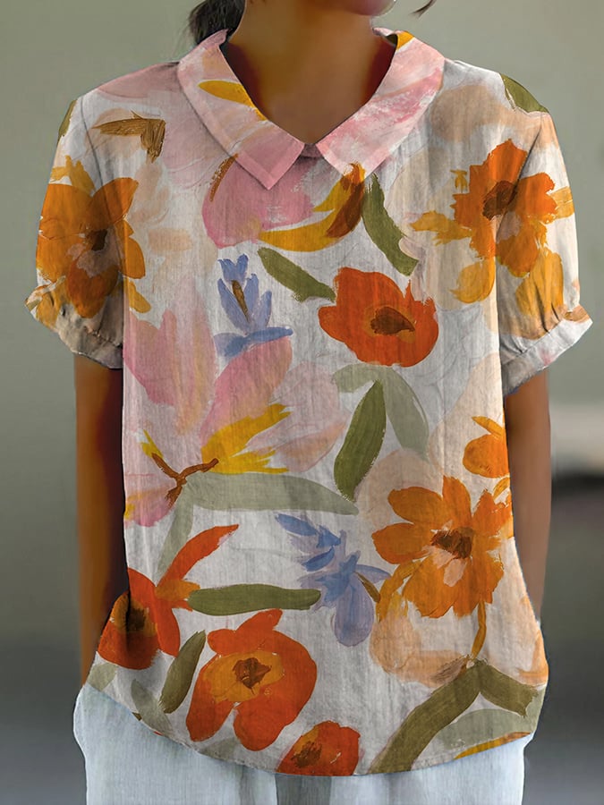 Women's Art Floral Vintage Casual Shirt