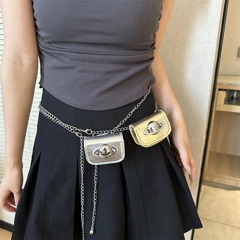 Women's Mini Pu Leather  Square Flip Cover Square Bag