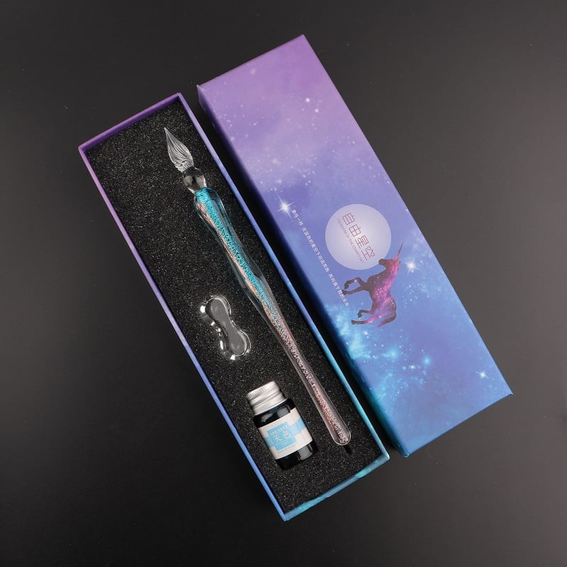 2023 Calligraphy Glass Dip Pen Ink Set