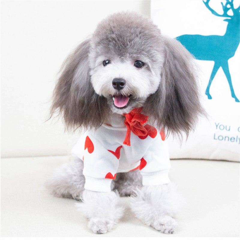 Cute Heart Dog Hoodie Sweatshirt
