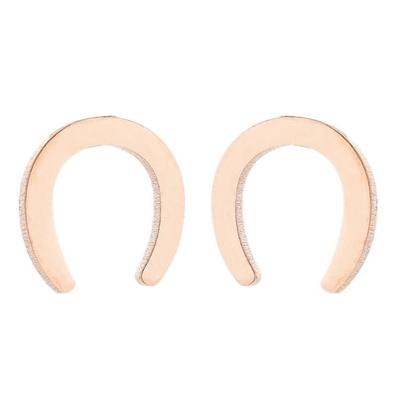 Minimalist Geometric 304 Stainless Steel No Inlaid 18K Gold Plated Ear Studs