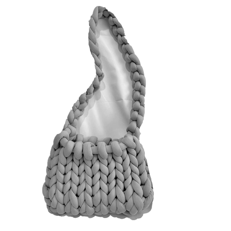 New Thick Ice Island Thread Woven Bag Diy Hand-woven Bag Filling Core Yarn Shoulder Bag