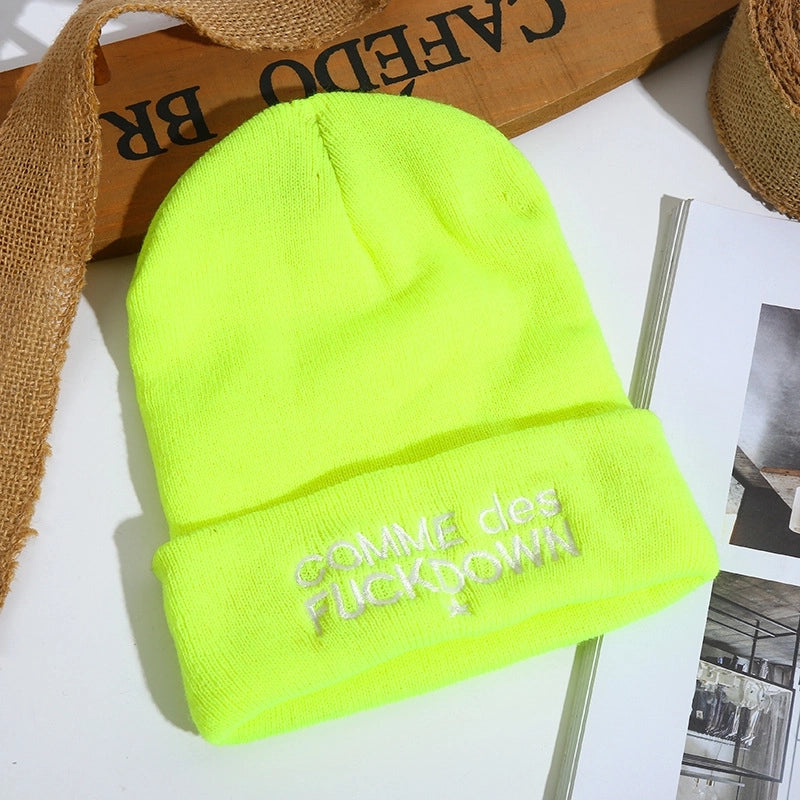 Autumn And Winter Melon Skin Knitted Pullover Cap Wool Hat Tide Brand Warm Ski Hat Sample Custom Custom