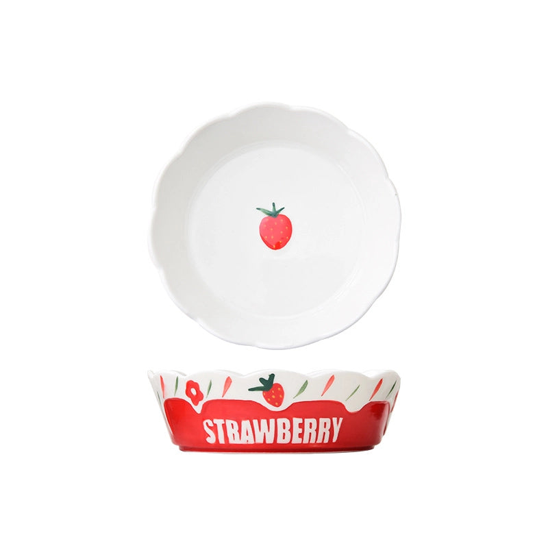 Cute Flower Porcelain Plate Tableware 1 Piece