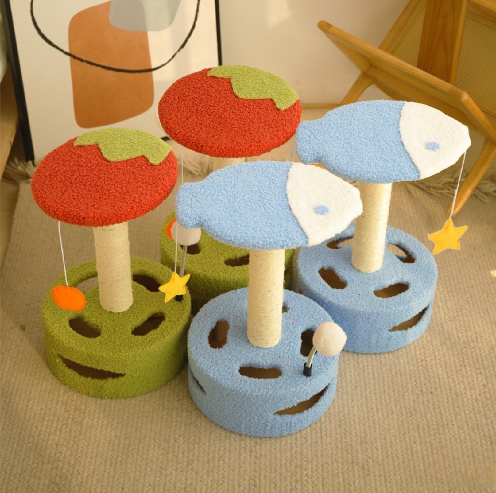 Cute Cartoon Style Small Cat Tree Scratching Post