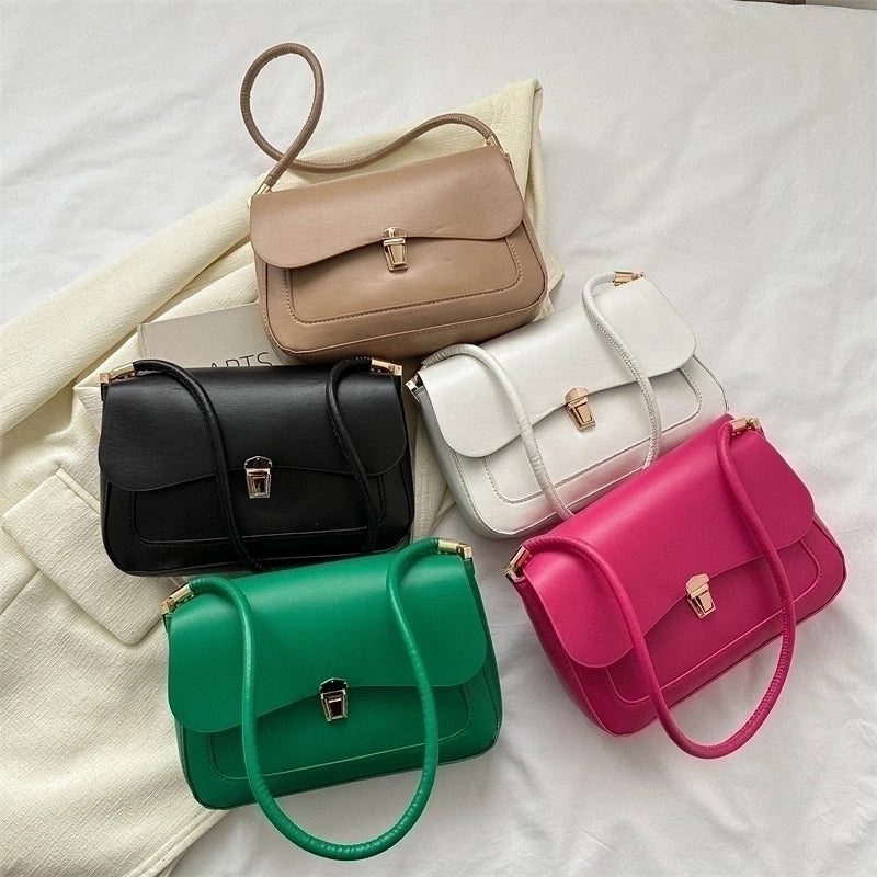 Women's All Seasons Pu Leather Elegant Basic Underarm Bag