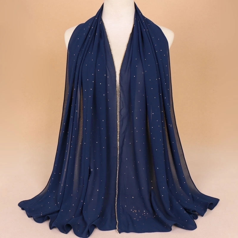 Women's Elegant Solid Color Chiffon Scarf