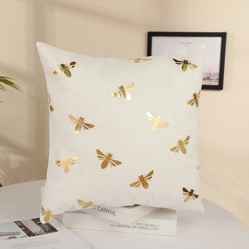 Classical Letter Short Plush Pillow Cases