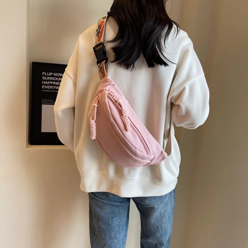 Women's Elegant Vacation Streetwear Solid Color Nylon Waist Bags