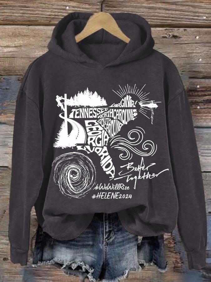 Women's Hurricane Helen Disaster Relief Printed Sweatshirt