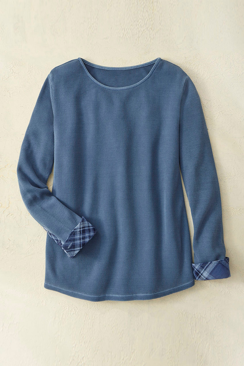 Plaid Pathways Waffle Tee