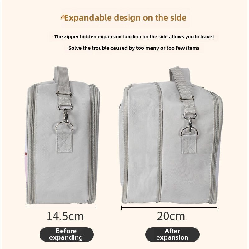 Cute Cartoon Travel Bag Lightweight Travel Clothes Storage Bag Large Capacity Expandable Luggage Case Luggage Bag