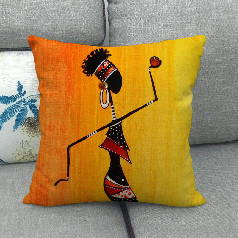 18 African Woman Home Decor Pillow Case Gallery Exotic Restaurant Cushion Cover