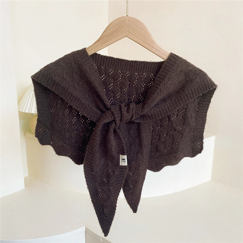 Warm Shawl Women Wear Shirts For Autumn And Winterwoolen Yarn Net Red Knitted Shawl Scarf