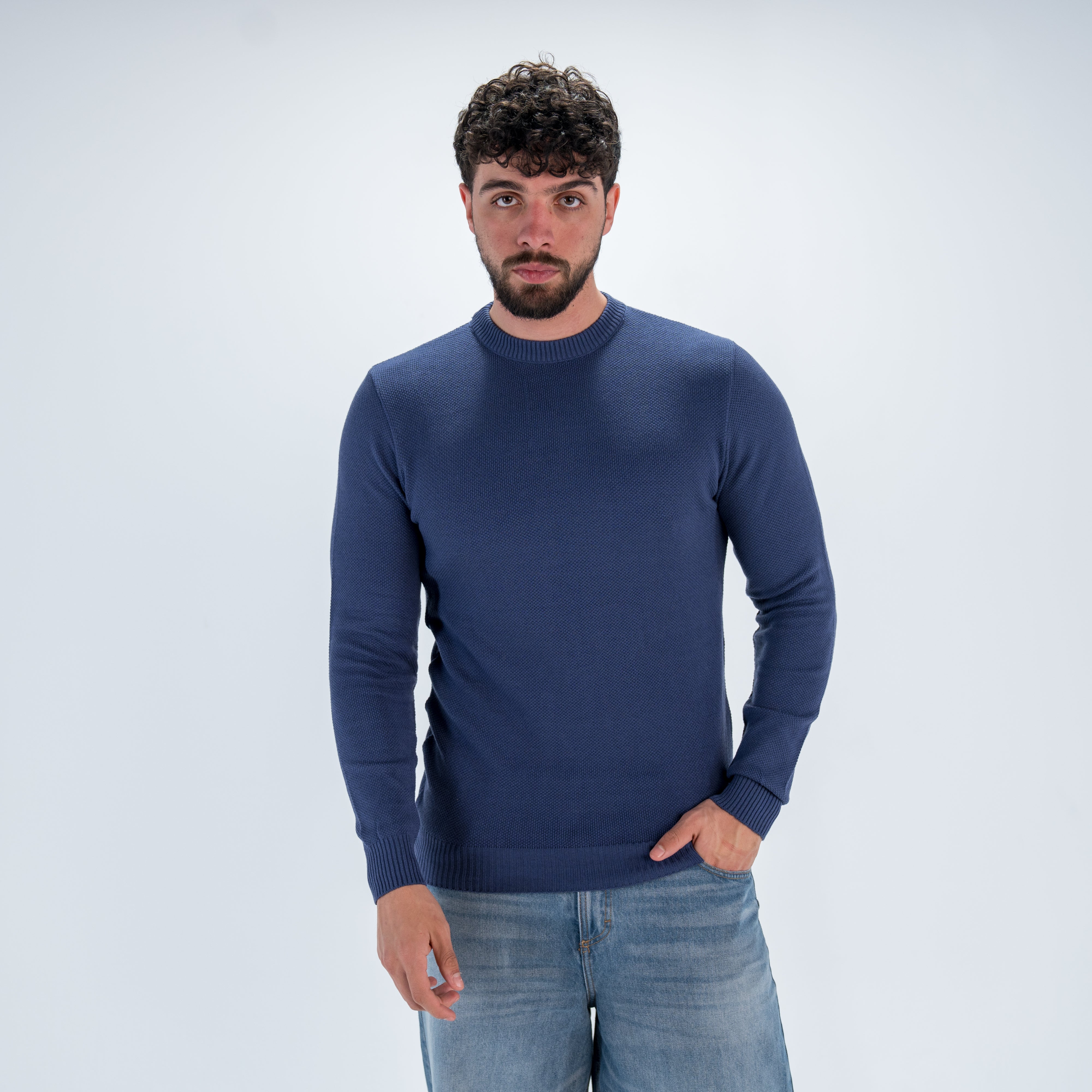 Men Honeycomb Pullover