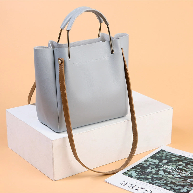 Women's Medium All Seasons Pu Leather Vintage Style Tote Bag