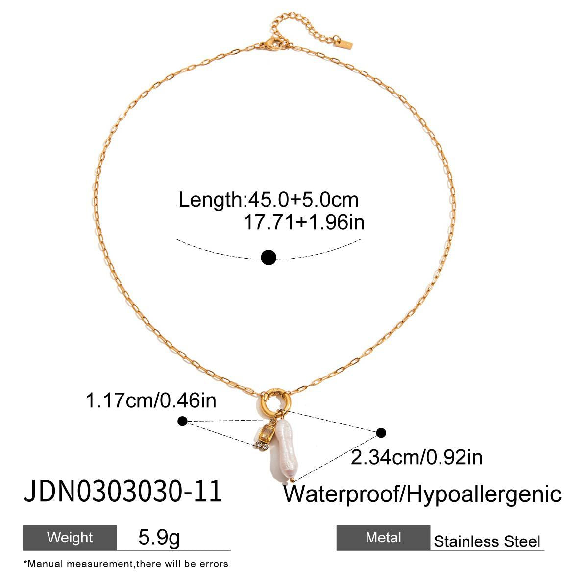 Jie Ding Twelve Birthstone Pearl Necklace Necklace Stainless Steel Clavicle Chain Accessories