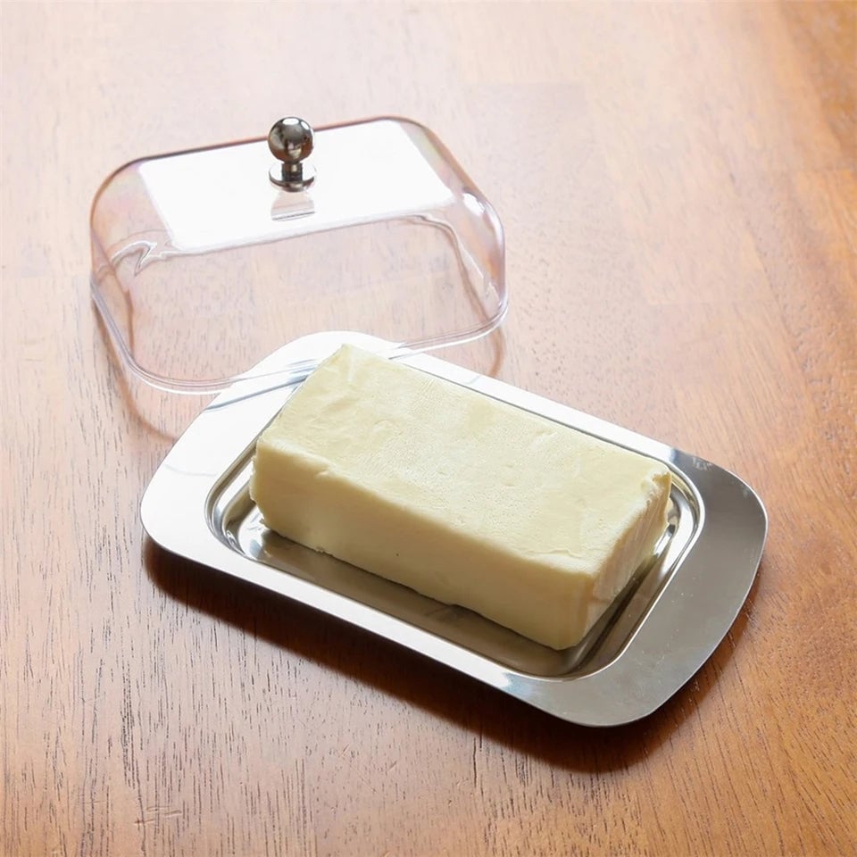 STEEL BUTTER DISH