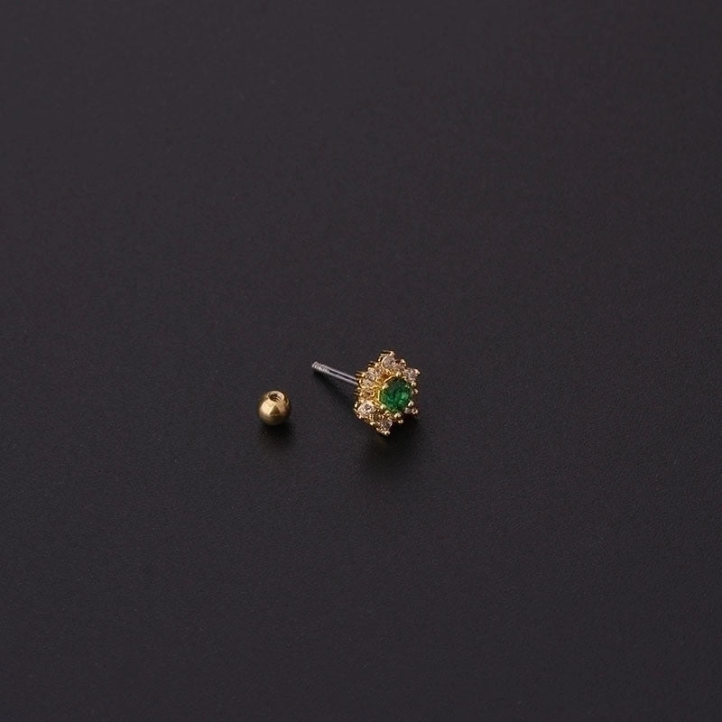 Ear Cartilage Rings & Studs Geometric 316L Stainless Steel  Copper Plating
