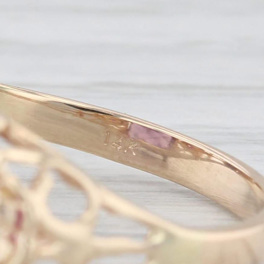 7.80ctw Rectangle Lab Created Sapphire Ruby 14k Yellow Gold Size 7 Ring