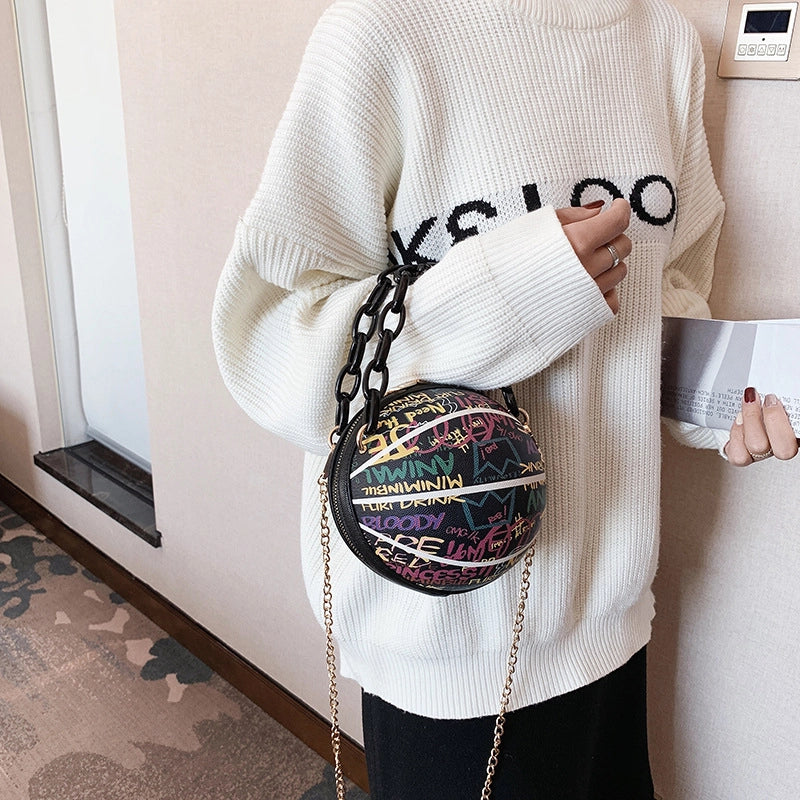 Women's Small All Seasons Pu Leather Streetwear Circle Bag