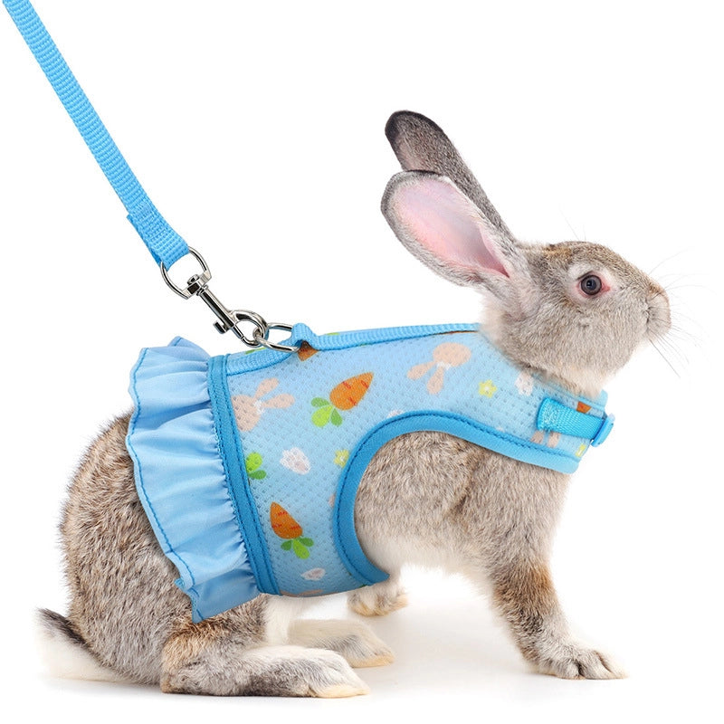 Rabbit Chest Back Dutch Pig Rabbit Rope Small Pet Traction Rope Chest Strap Rabbit Vest Chest Back Set