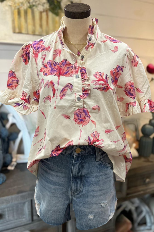 Cream Floral Shirt