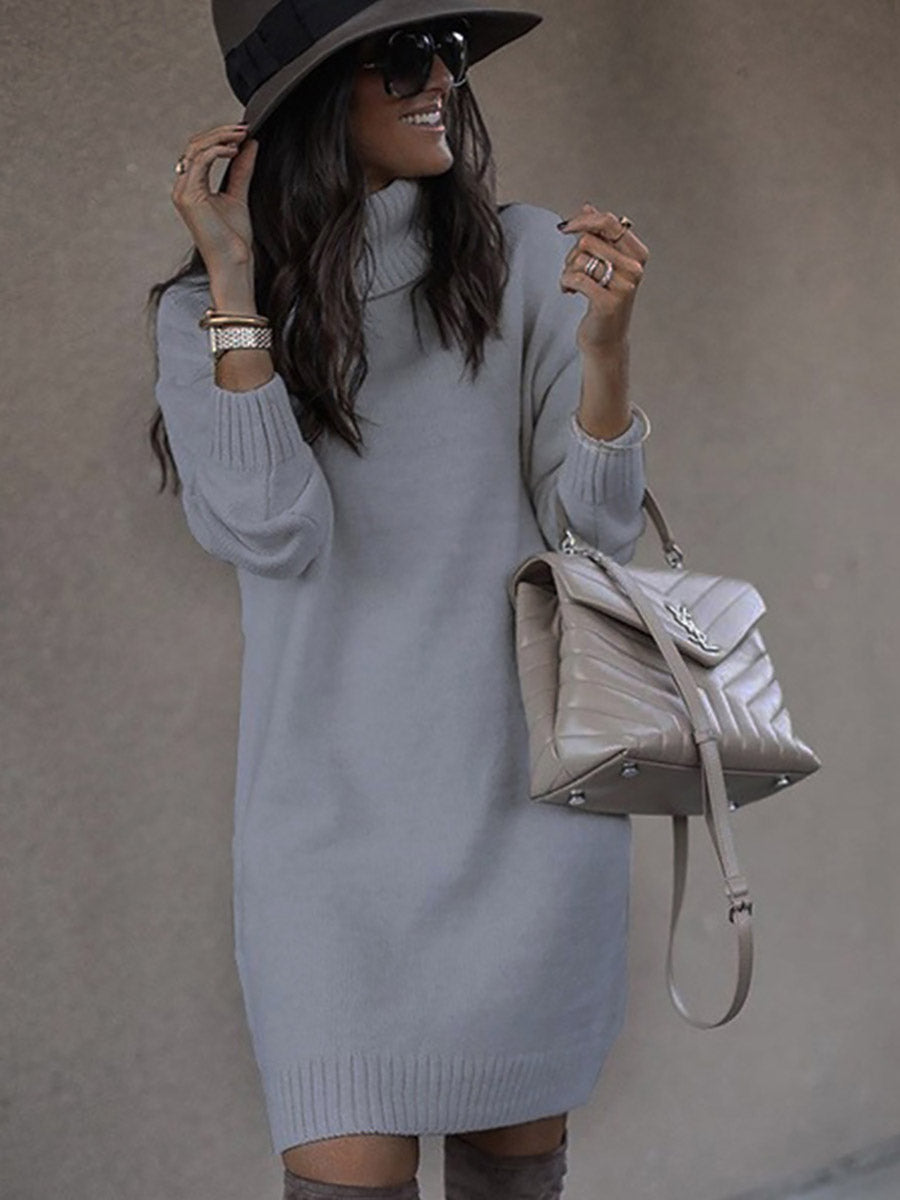 Casual Solid Color Turtleneck Sweaters(6 Colors)