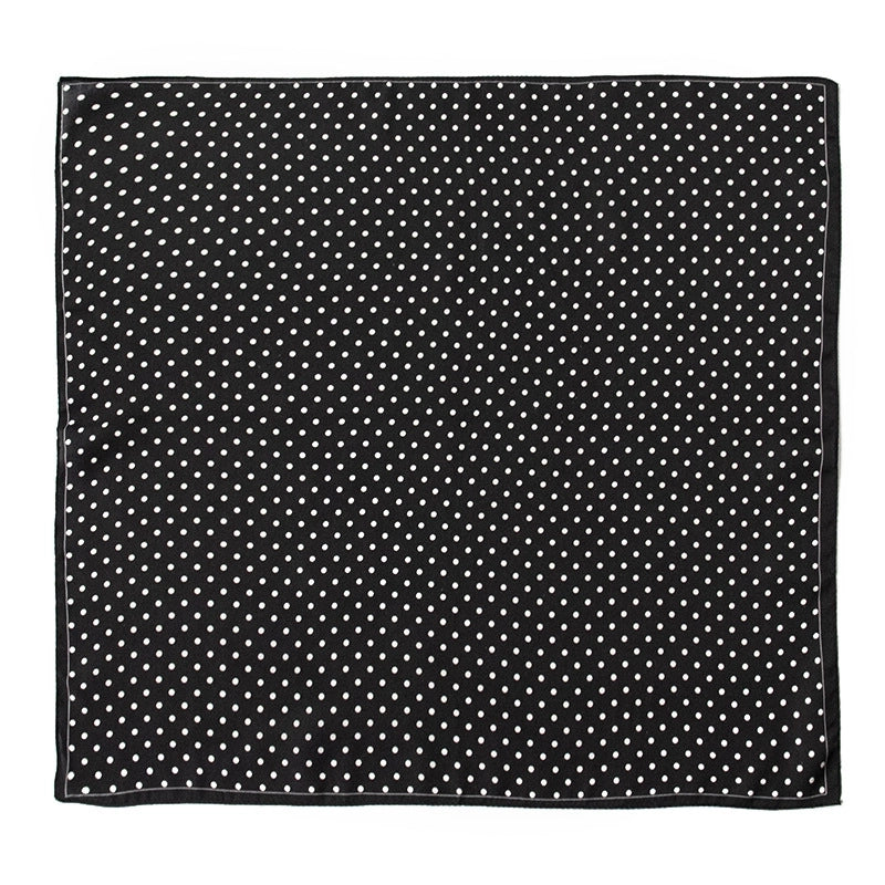 Women's Elegant Four Leaf Clover Polka Dots Flower Silk Silk Scarf