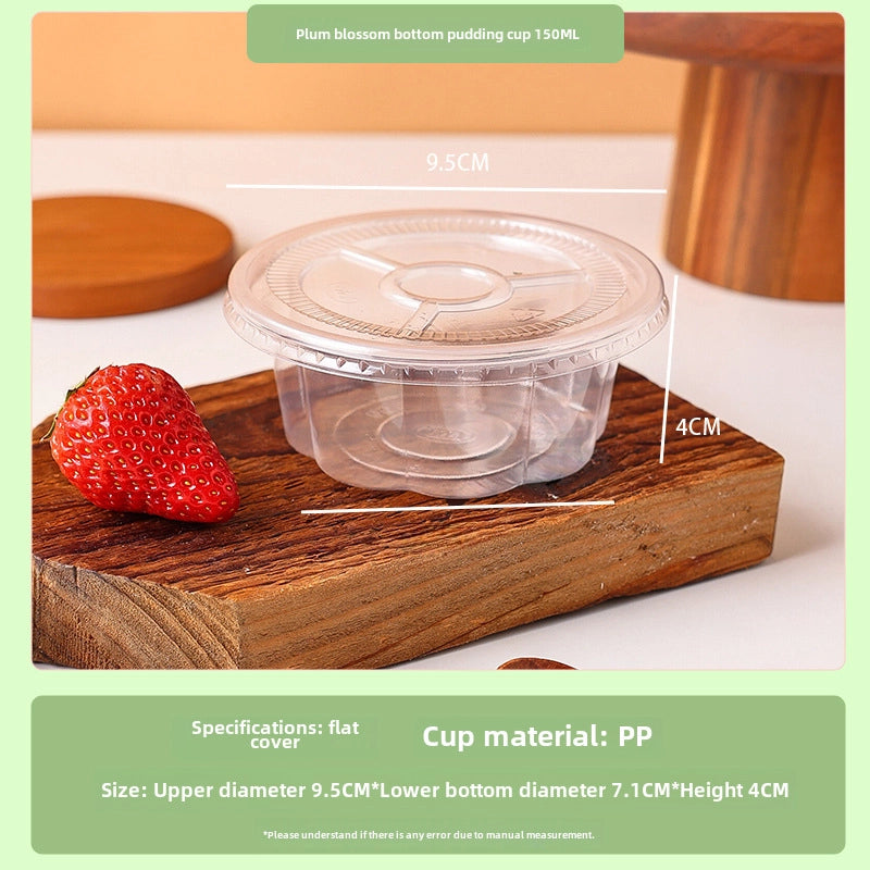 Ice Powder Special Bowl Disposable Pudding Double Skin Milk Mousse Cup Jelly Packaging Commercial High Temperature Resistant Dessert With Lid