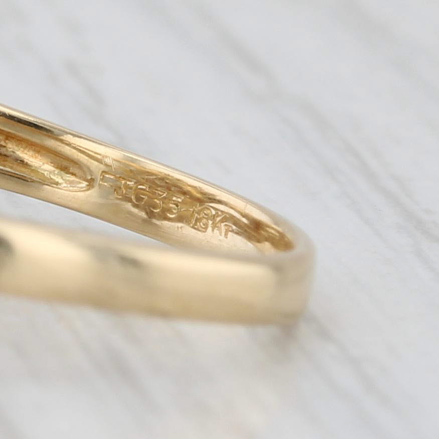 0.66ctw Diamond Cluster Bypass Ring 18k Yellow Gold Size 6.5