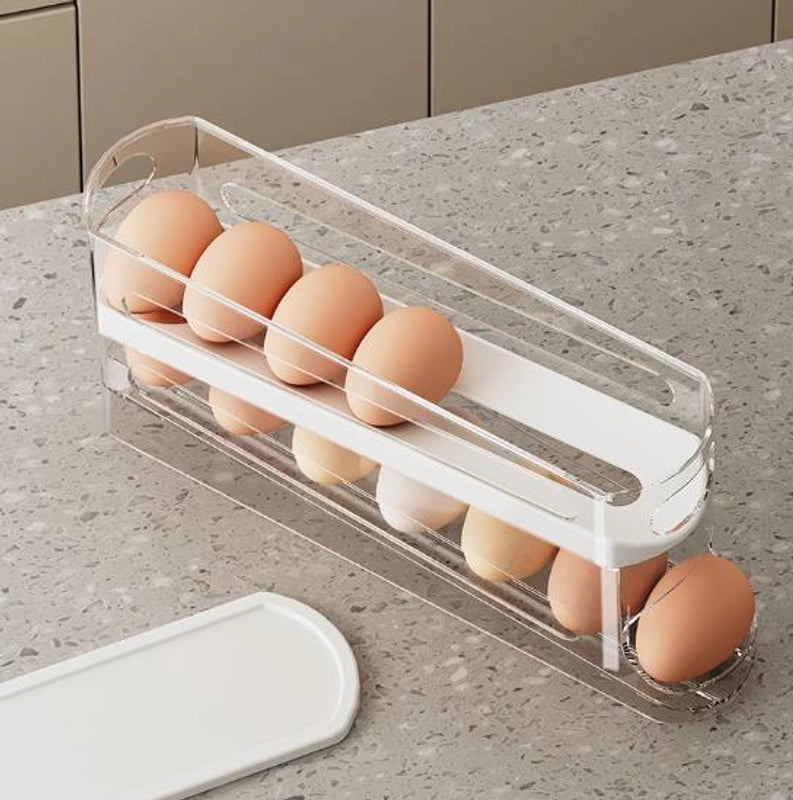 Casual Solid Color Plastic Egg Storage Box
