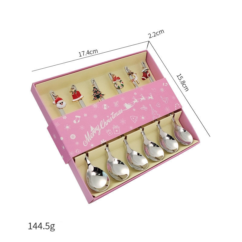 Christmas Christmas Christmas Tree Santa Claus Elk Stainless Steel Tableware