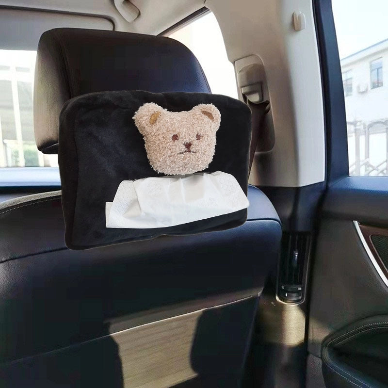 Casual Vacation Animal Bear Short Plush Tissue Dispenser