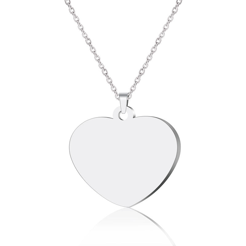 Fashion Letter Heart Shape Stainless Steel Plating Keychain Necklace 1 Piece