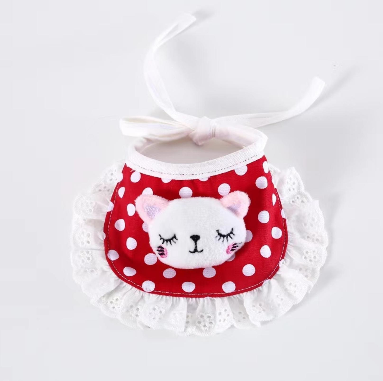Cute Adjustable Cotton Pet Bibs In Multiple Designs