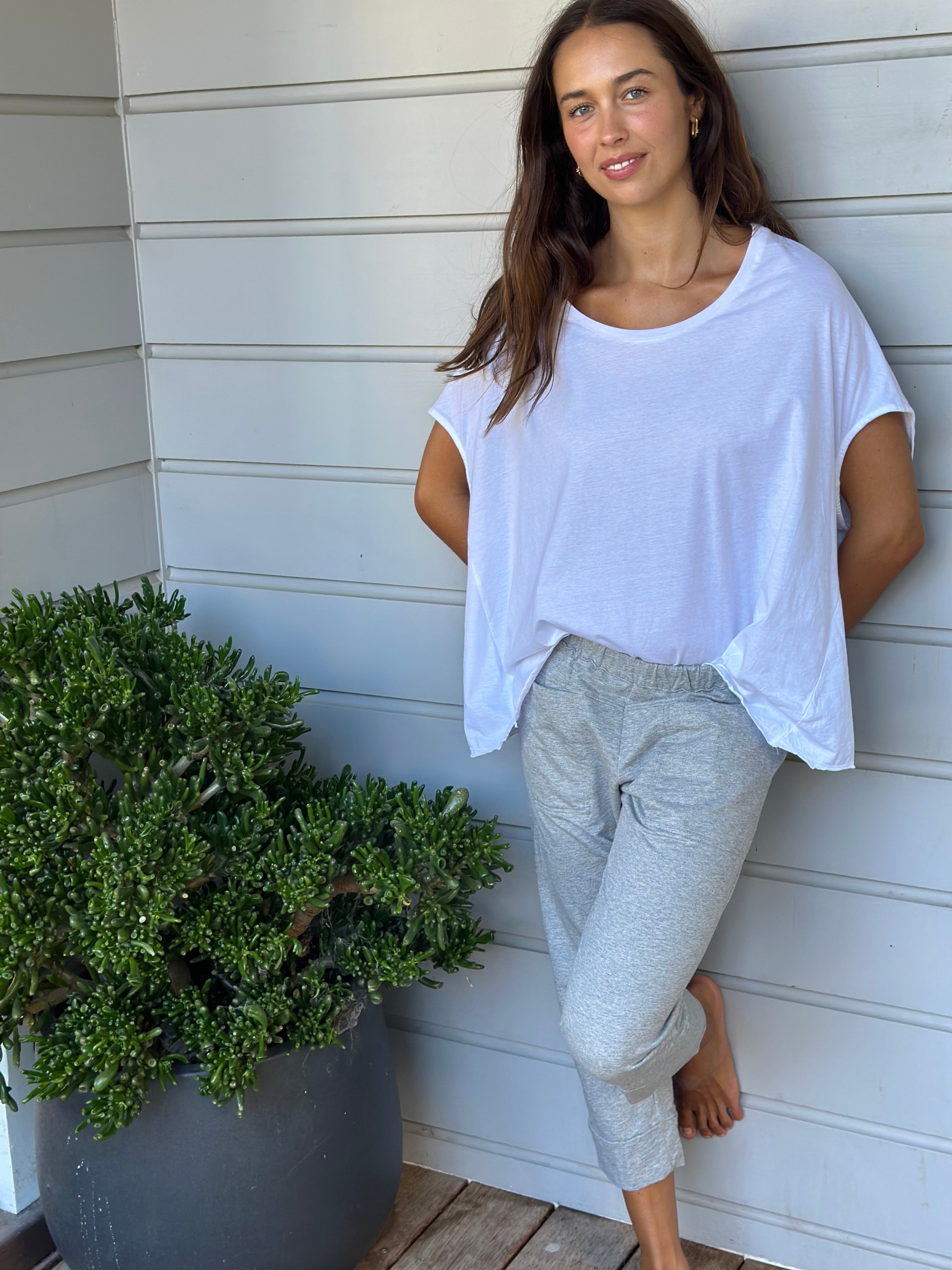 darcy capri pants  - misty knit