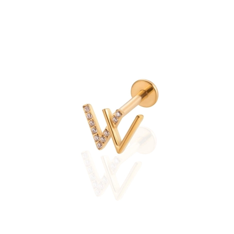 1 Piece Ear Cartilage Rings & Studs IG Style Cool Style Geometric Water Droplets Pure Titanium Plating Inlay Zircon