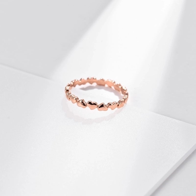 Basic Modern Style Classic Style Heart Shape 304 Stainless Steel 18K Gold Plated Rings