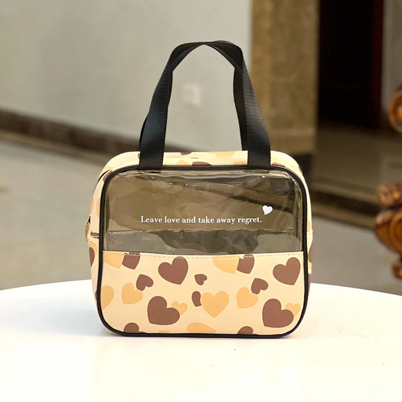 Translucent Portable Waterproof Cosmetic Bag Toiletry Bag Portable Cosmetic Bag Hand Bag For Women