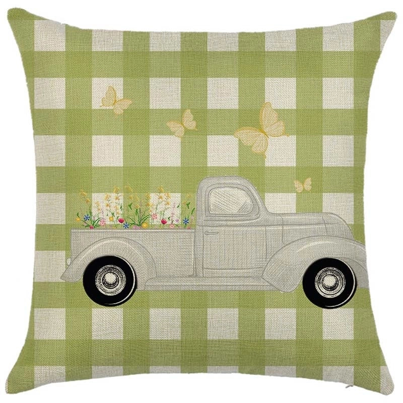 Pastoral Plant Flower Linen Pillow Cases
