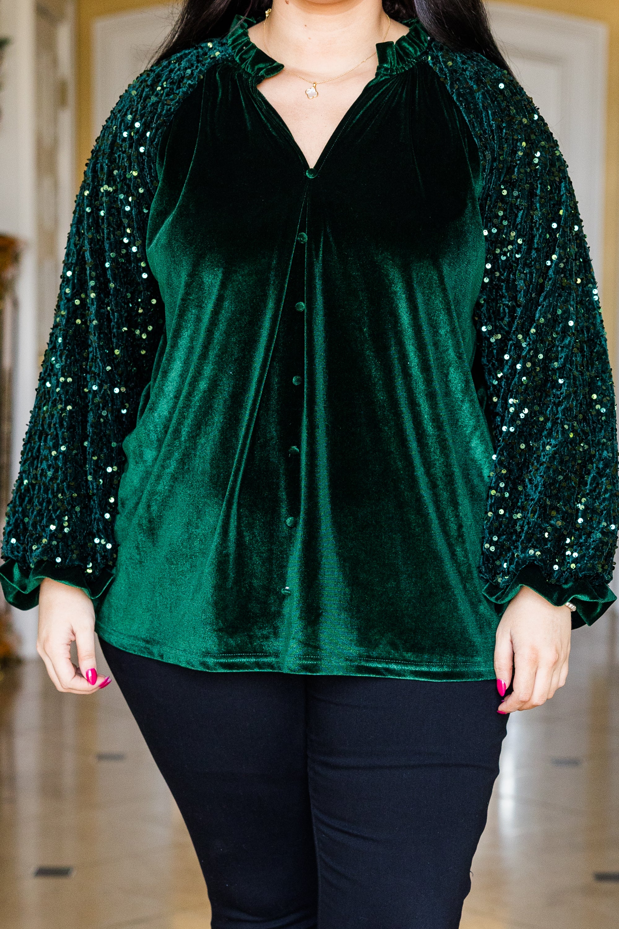 Nothing Even Matters Blouse. Green