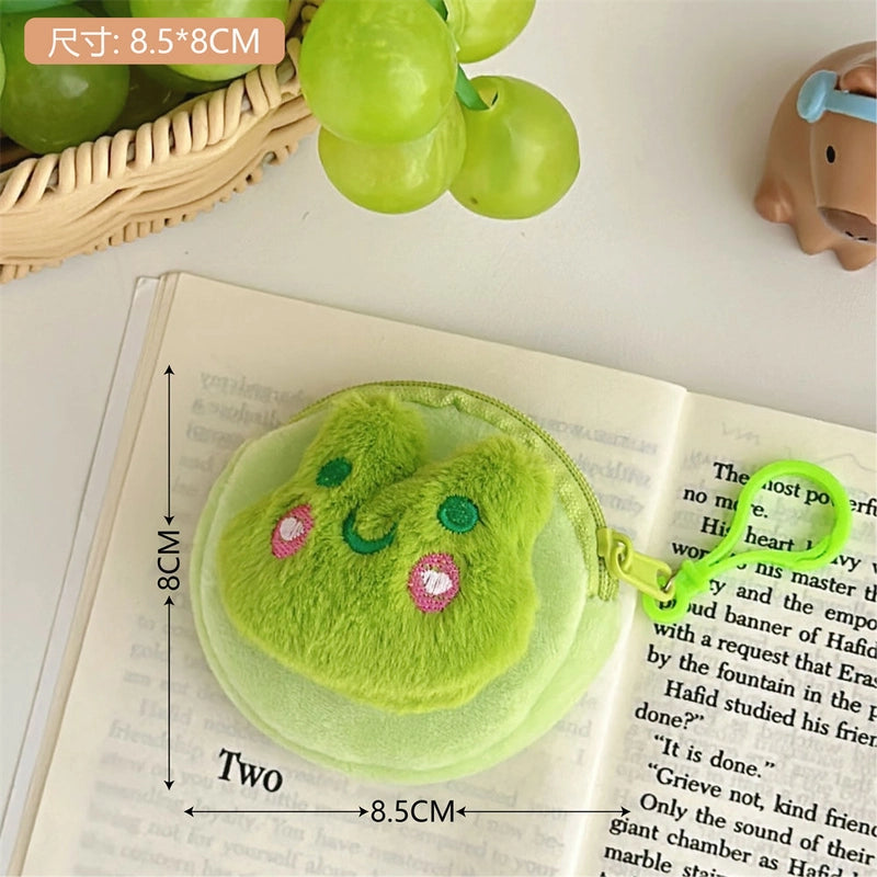 Unisex Animal Capybara Plush Side Zipper Coin Purses