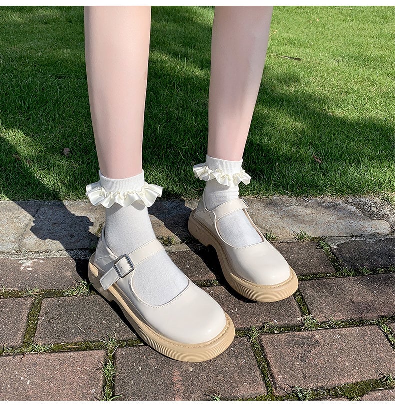 Mary Jane leather shoes  KF82842