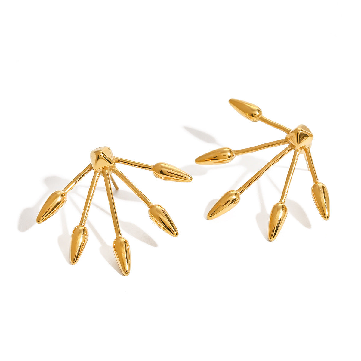 Stainless Steel Retro Gold Earrings Ins Earrings Titanium Steel Earring