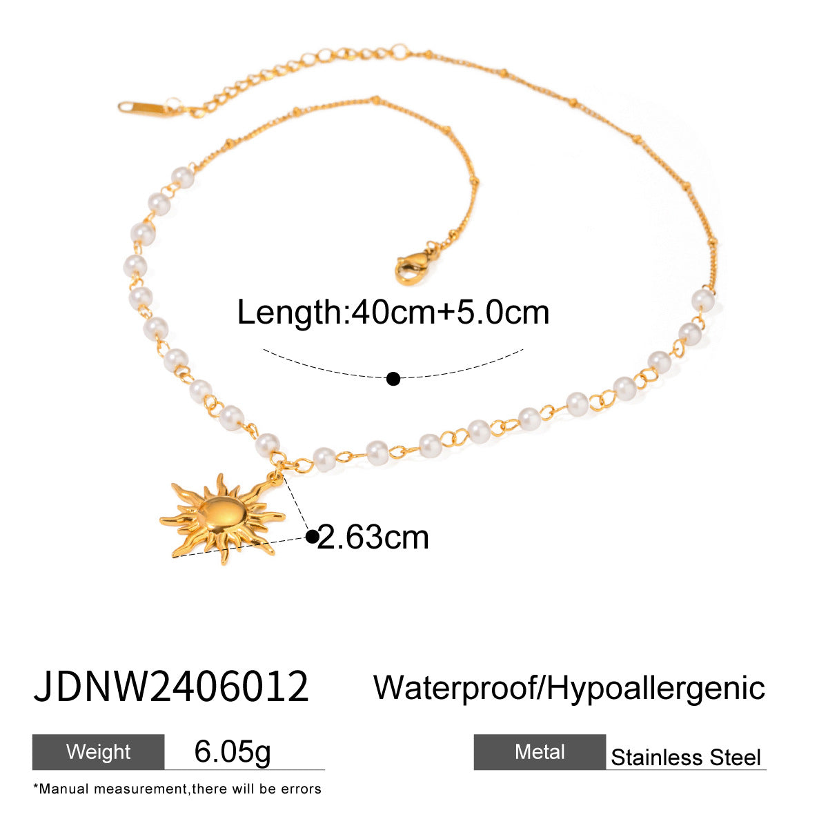 Jie Ding Stainless Steel Pearl Necklace Accessories Stacking Bracelet Flower Titanium Steel Ring