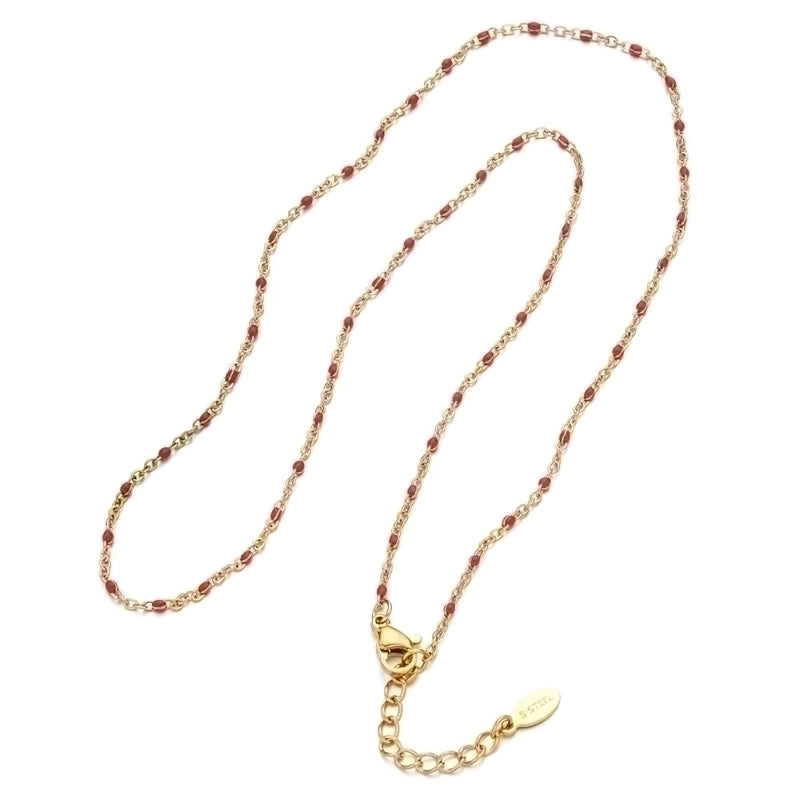 Minimalist Printing Stainless Steel Alloy Plating Gold Plated Necklace