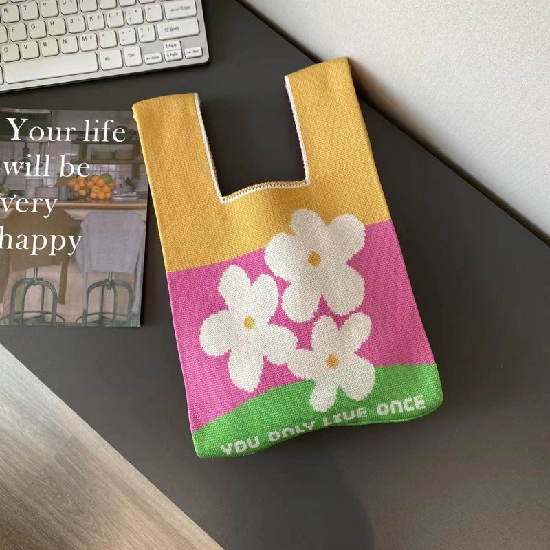 Women's Classic Style Floral Polyester Shopping Bags