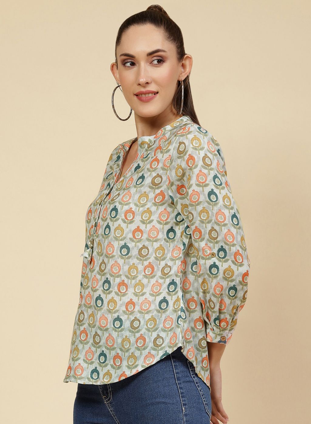 Women Multicolor Printed Top