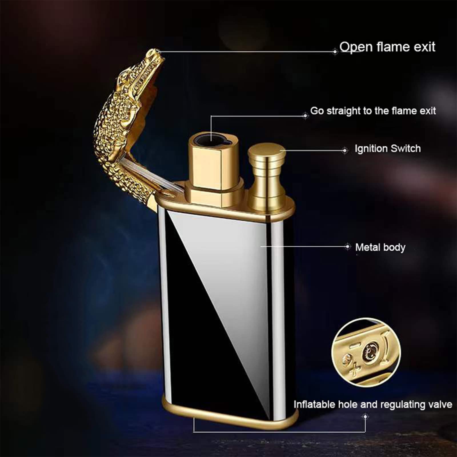 🔥  49% OFF🔥Double fire switch direct punch metal lighter
